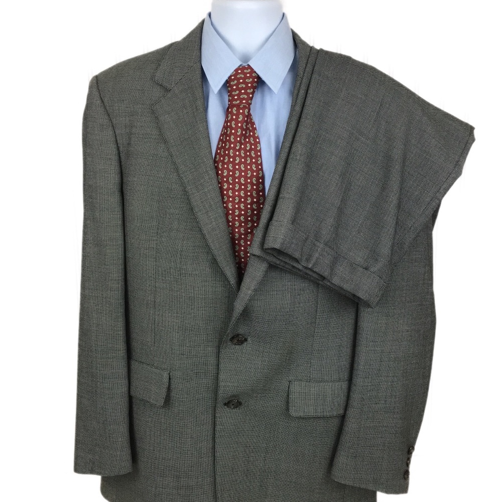 Brooks Brothers Gray Birdseye 2pc Suit 42L 36x30